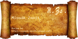 Missák Zsolt névjegykártya